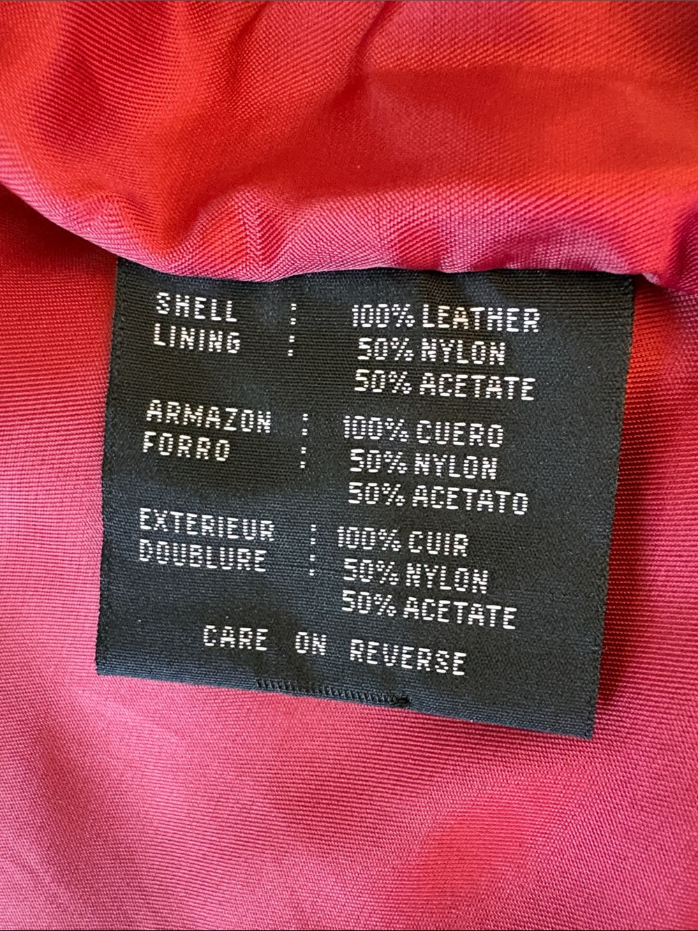 Kenneth Cole Reaction Red LEATHER Jacket Small - Picture 11 of 11